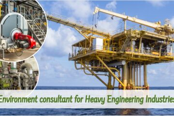 Environmental consultant overseeing sustainable practices in heavy engineering